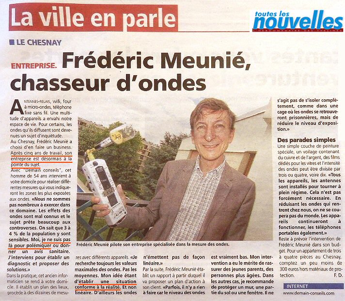 Frédéric Meunié pilote son entreprise spécialisée dans la mesure des ondes Frédéric Meunié pilote son entreprise spécialisée dans la mesure des ondes