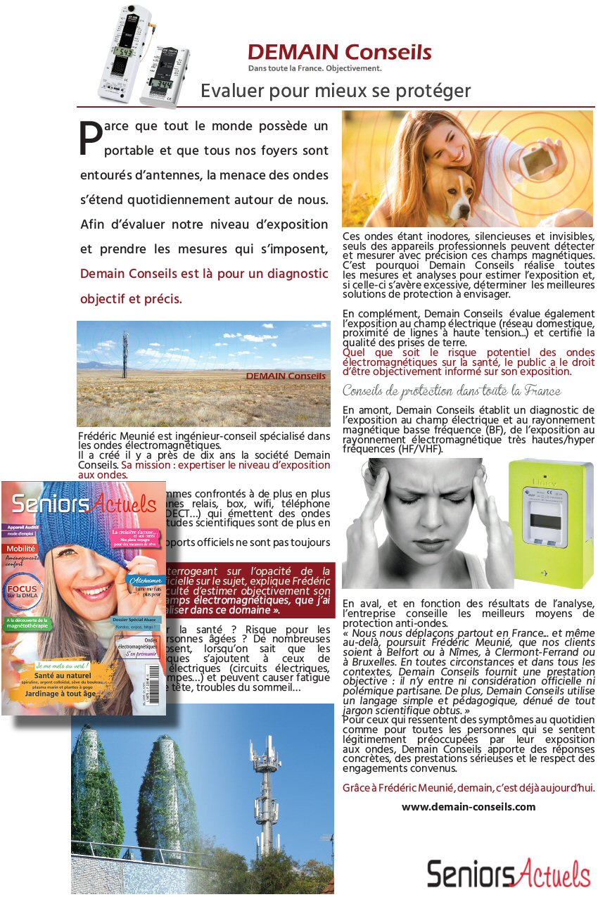 On parle de nous dans Seniors Actuels On parle de nous dans Seniors Actuels